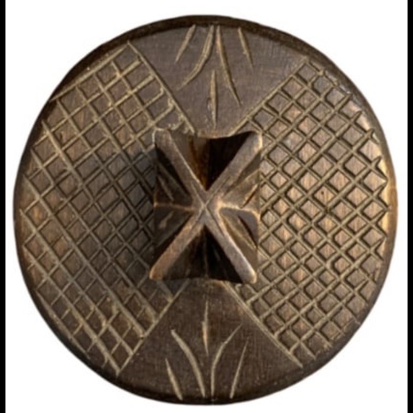 Vintage Asian Wood Vase Hand Carved Dragon Art Decor with Weaved Handles - Picture 6 of 6